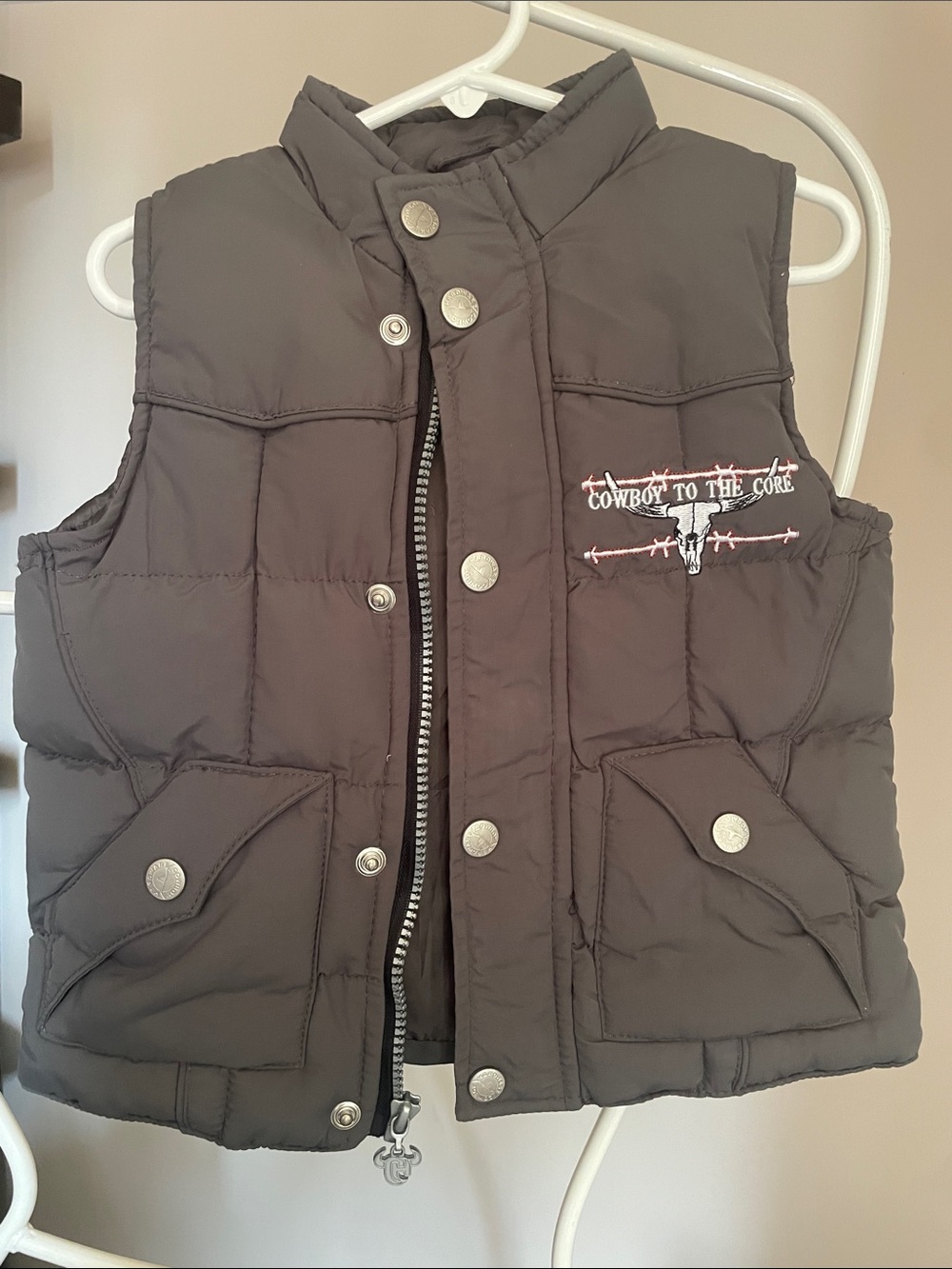 Kids Puffer Vest -cowboy size 3t
